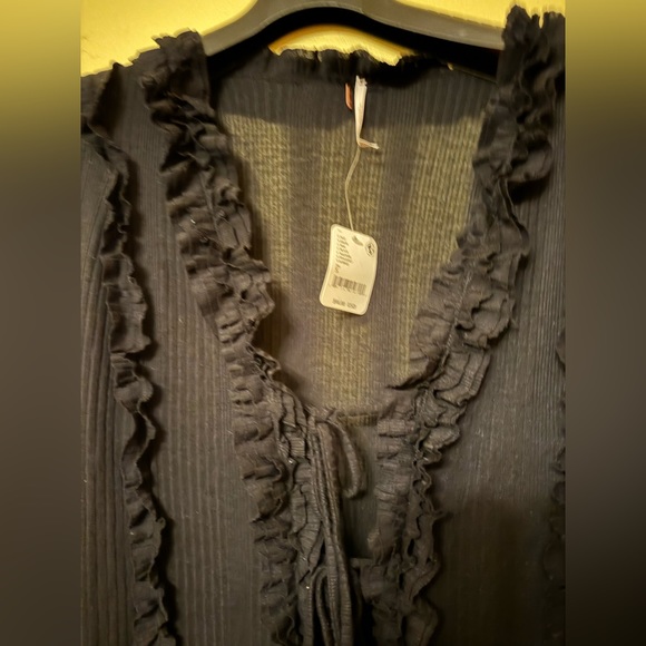 Free People Get It Girl Maxi Top Small BNWT Black - Picture 9 of 12